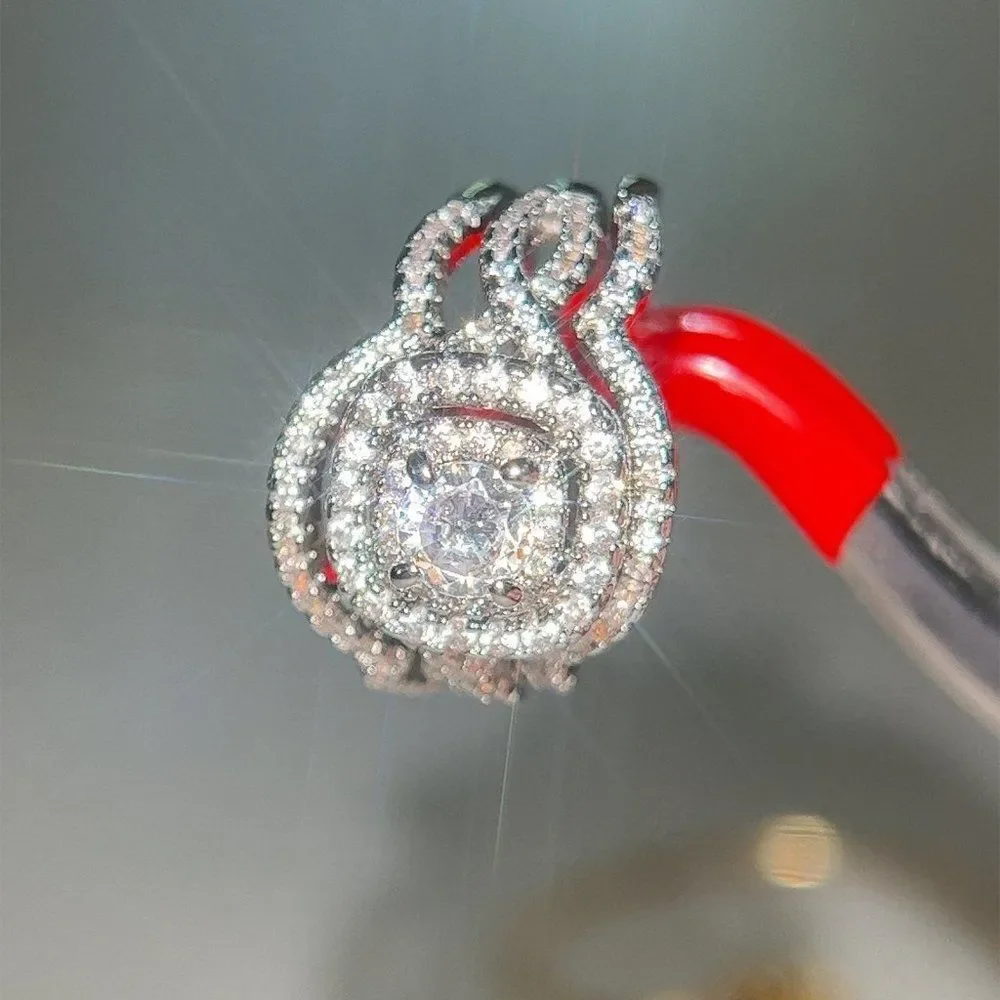 ‎Sparkly 3-Piece Ring Set